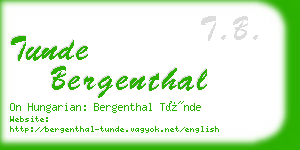 tunde bergenthal business card